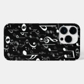 Fun Musical Notes Random Pattern iPhone Hülle (Rückseite (Horizontal))