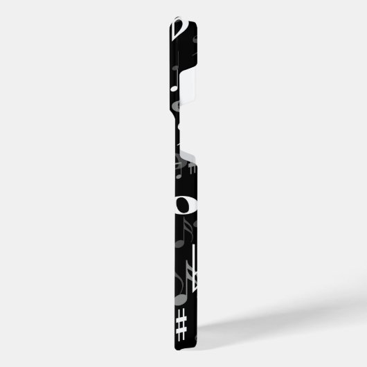 Fun Musical Notes Random Pattern iPhone Hülle (Linke Seite)