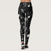 Fun Musical Notes Random Pattern Leggings (Rückseite)