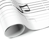 Fun Musical Notes Wrapping Paper Geschenkpapier (Rolleneckpunkt)