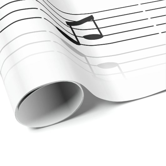 Fun Musical Notes Wrapping Paper Geschenkpapier (Rolleneckpunkt)