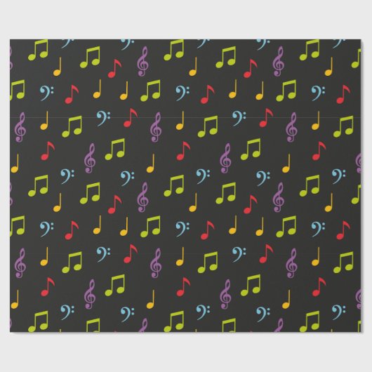 Fun-Musiknoten-Muster Geschenkpapier (Flach)