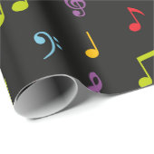 Fun-Musiknoten-Muster Geschenkpapier (Rolleneckpunkt)