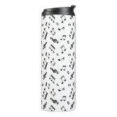 Fun Musiknotens Muster Mit Monogramm Thermosbecher (Nach links gedreht)