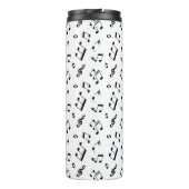 Fun Musiknotens Muster Mit Monogramm Thermosbecher (Rückseite)