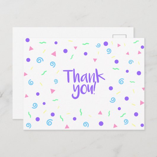 Fun Muster danke Karte (Vorne/Hinten)