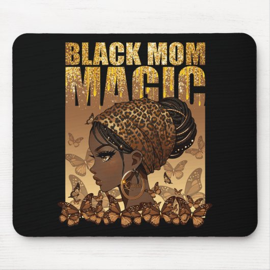Fun Mütter Day Mama Mama Afroamerikaner Mousepad (Vorne)