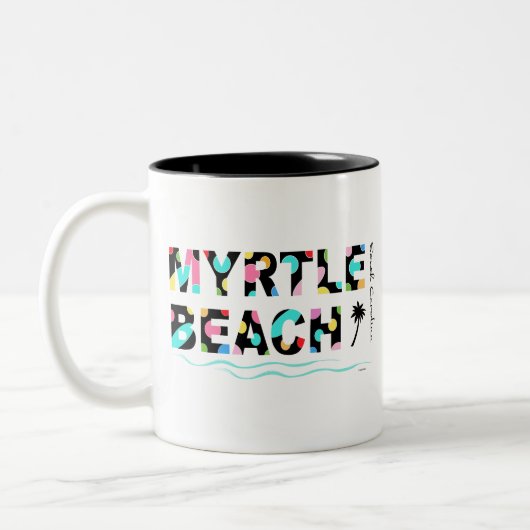 Fun Myrtle Beach, SC Graphic Cool Zweifarbige Tasse (Links)