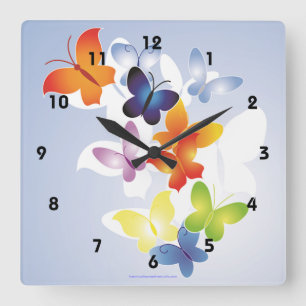 Fun 'N' Colorful Quadratische Wanduhr