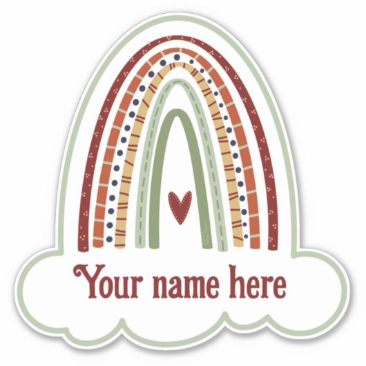 Fun Name Rainbow Custom Inspirivity Sticker (Vorderseite)