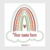 Fun Name Rainbow Custom Inspirivity Sticker (Blatt)