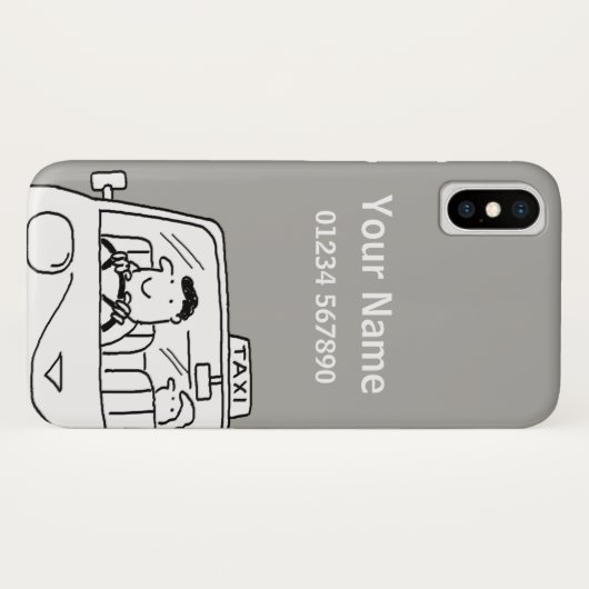 Fun Named Taxi Driver Theme Case-Mate iPhone Hülle (Rückseite (Horizontal))