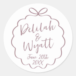 Fun Names Wedding Date Bevorzugung Umschlag Runder Aufkleber