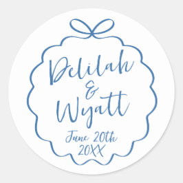 Fun Names Wedding Date Bevorzugung Umschlag Runder Aufkleber