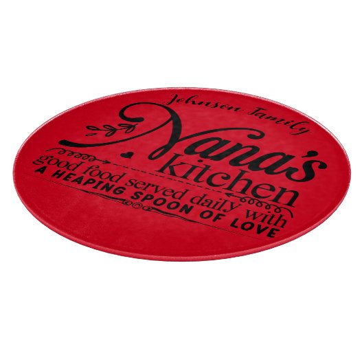 Fun Nana's Kitchen Schneiderbrett. Bearbeitbarer N Schneidebrett (Ecke)