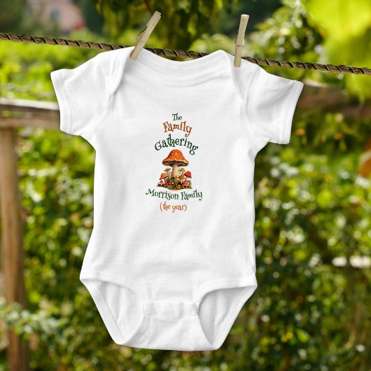 Fun Nature Personalisiert Retro Family Wiedersehen Baby Strampler