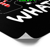 Fun Naughty Black Cat Pushing Weihnachtsbaum über Poster (Ecke)