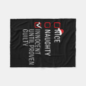 Fun Naughty Nice Weihnachtsfamilie Pajama Männer F Fleecedecke (Vorderseite (Horizontal))