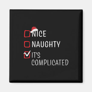 Fun Naughty Nice Weihnachtsfamilie Pajama Männer F Magnet