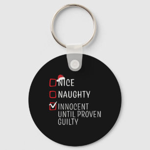Fun Naughty Nice Weihnachtsfamilie Pajama Männer F Schlüsselanhänger