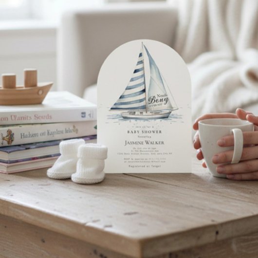 fun Nauti Bouy Nautical Baby Shower Invitation Einladung