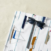 Fun nautical boating pattern A Day on River Strandtuch (Beispiel)