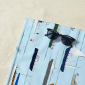 Fun nautical boating pattern A Day on River Strandtuch (Beispiel)