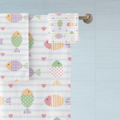 Fun Nautical Fish Muster Badhandtuch Set