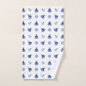Fun Nautical Sailboat Pattern Badhandtuch Set (Handtuch)