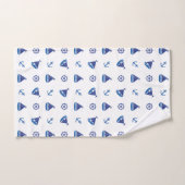 Fun Nautical Sailboat Pattern Badhandtuch Set (Handtuch)