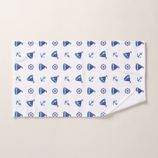 Fun Nautical Sailboat Pattern Badhandtuch Set (Handtuch)
