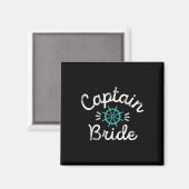 Fun Nautical Wedding Matching Groom Ship Cap Magnet (Vorderseite/Rückseite)