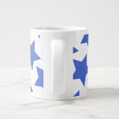 Fun Navy Blue Stars Muster Jumbo Tasse (Rückseite)