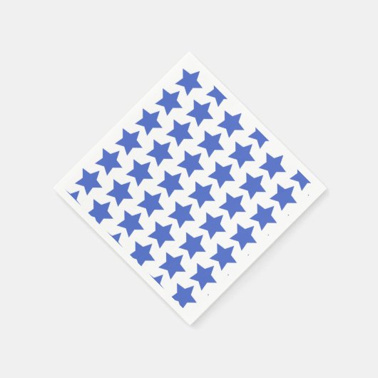 Fun Navy Blue Stars Musterpapier Napkins Serviette (Ecke)