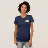 Fun Navy Blue T - Shirt, Welsh Floral Cwtch Slogan T-Shirt (Vorne ganz)