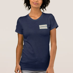 Fun Navy Blue T - Shirt, Welsh Floral Cwtch Slogan T-Shirt