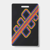 Fun Neon 80's Music Birthday Party Abzeichen Ausweis (Rückseite)