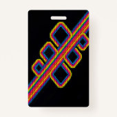 Fun Neon 80's Music Birthday Party Abzeichen Ausweis (Rückseite)