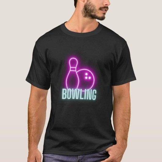 Fun Neon Bowling T-Shirt (Vorderseite)