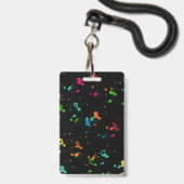 Fun Neon Gamer Geburtstagsparty Ausweis (Rückseite mit Lanyard)
