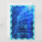 Fun Neon Glow Blue Green Pool Party Boys Geburtsta Einladung (Rückseite)