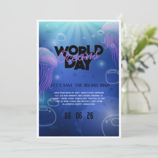 Fun Neon Glow Blue Green Pool Party Boys Geburtsta Einladung (Stehend Vorderseite)