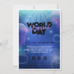 Fun Neon Glow Blue Green Pool Party Boys Geburtsta Einladung