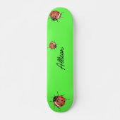 Fun neon green Ladybug Skateboard (Vorne)