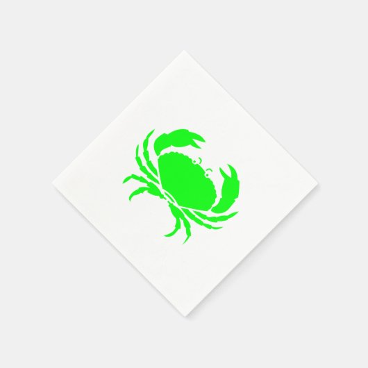 Fun neon grüne Krebsmuster niedlich modern Serviette (Ecke)