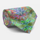 Fun Neon Pattern Krawatte (Gerollt)