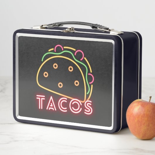 Fun Neon Tacos Symbol Metall Brotdose (Beispiel)