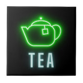 Fun Neon Teapot Fliese (Vorderseite)