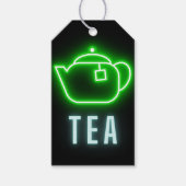Fun Neon Teapot Geschenkanhänger (Vorderseite)