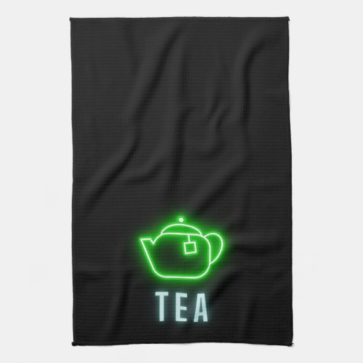 Fun Neon Teapot Geschirrtuch (Vertikal)
